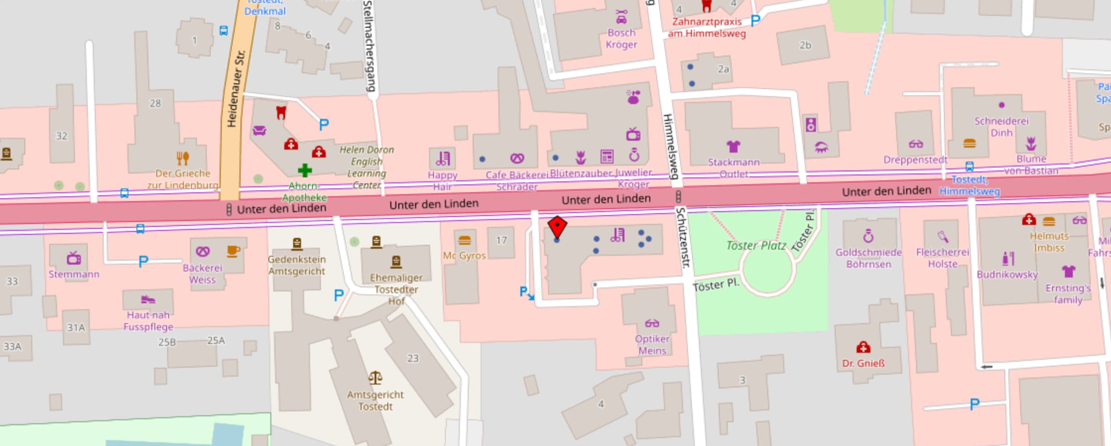 Standort der Kanzlei auf einer OpenStreetMap Karte